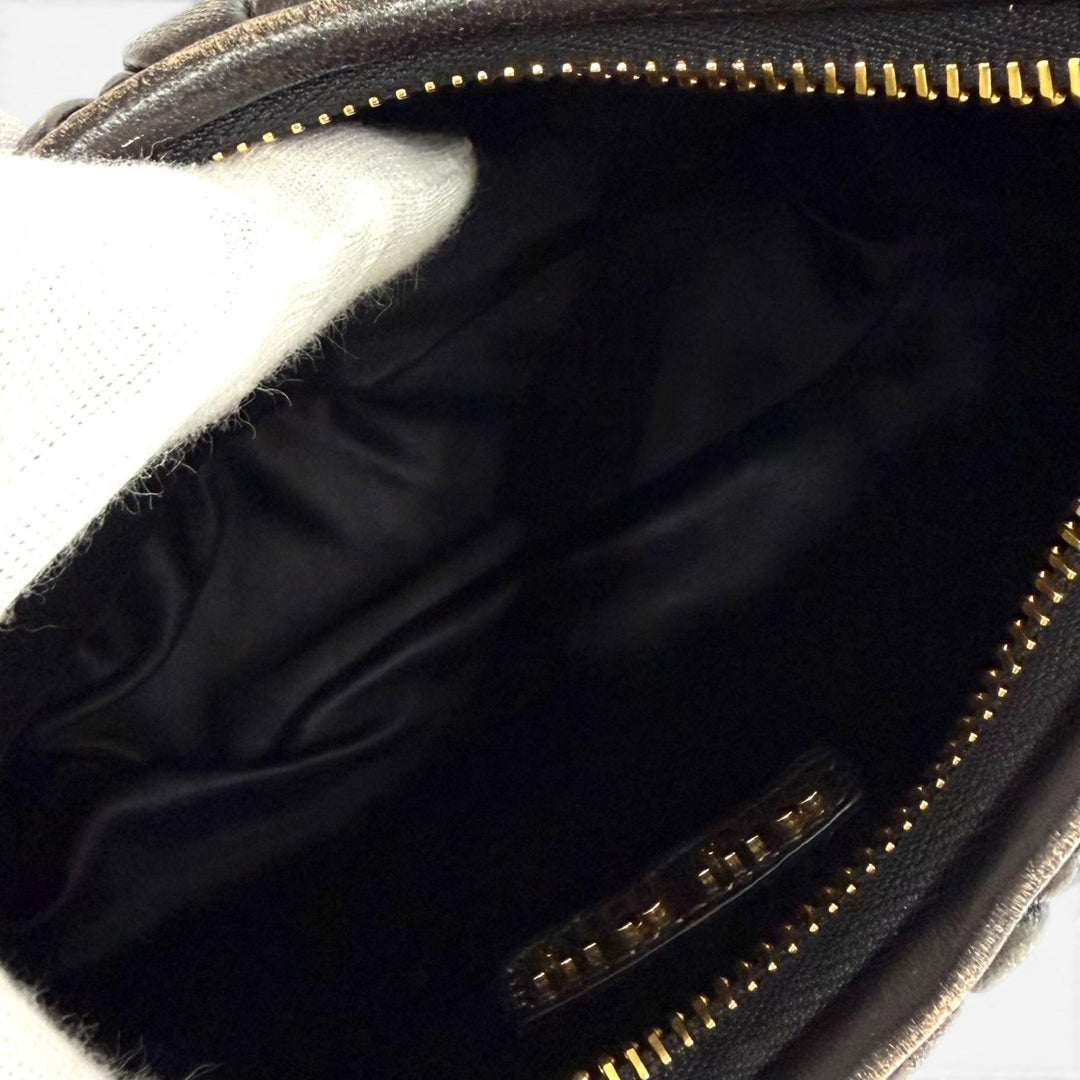 Excellent MIUMIU Shoulder Bag Wonder matelassé leather hobo bag leather Women