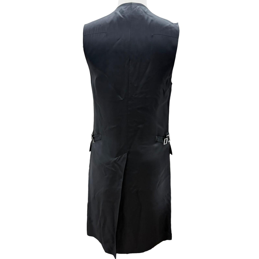 Excellent Dior HOMME Best Long vest black wool mens 44