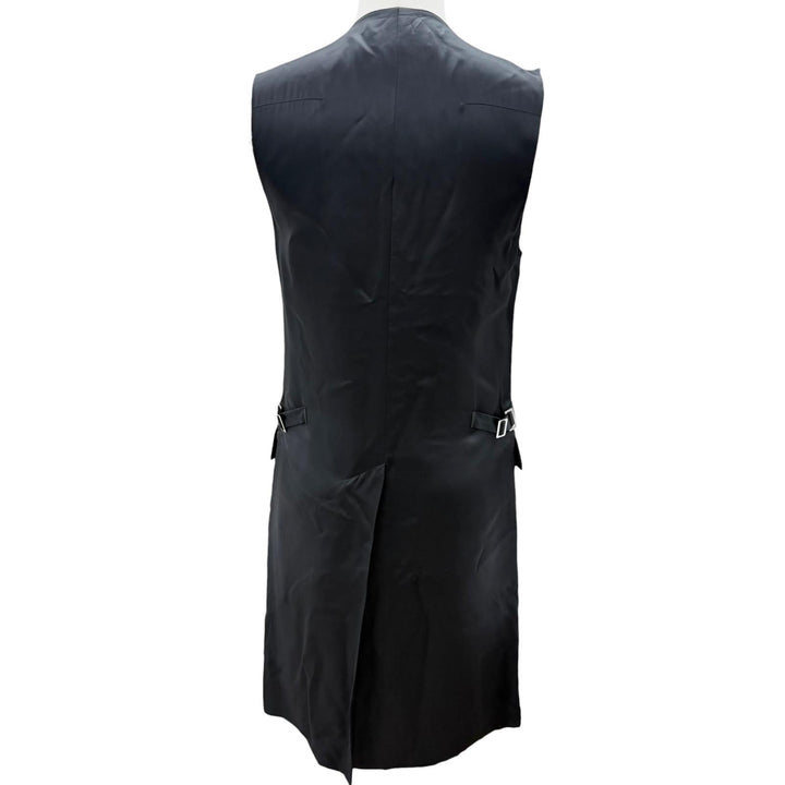 Excellent Dior HOMME Best Long vest black wool mens 44