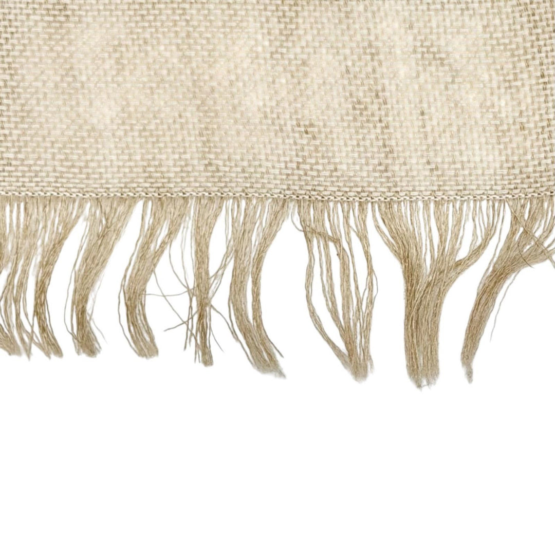 Great CHANEL Stall COCO Mark Logo Matelassé Pattern Mini Fringe Shawl Beige 19P