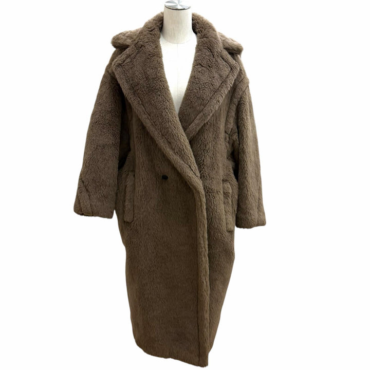 Excellent Max Mara coat Teddy Bear Icon Coat Logo button alpaca XS 101615136