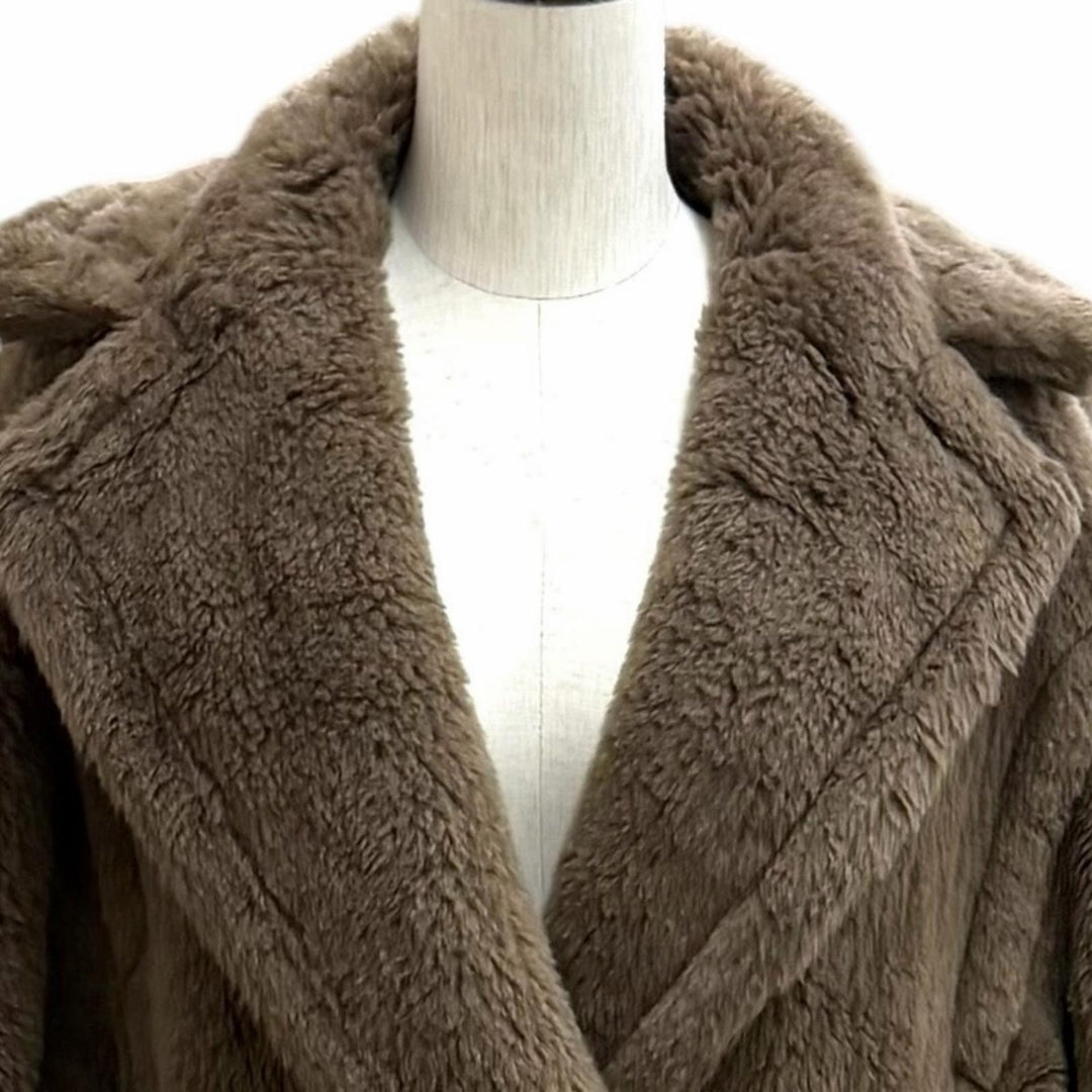 Excellent Max Mara coat Teddy Bear Icon Coat Logo button alpaca XS 101615136
