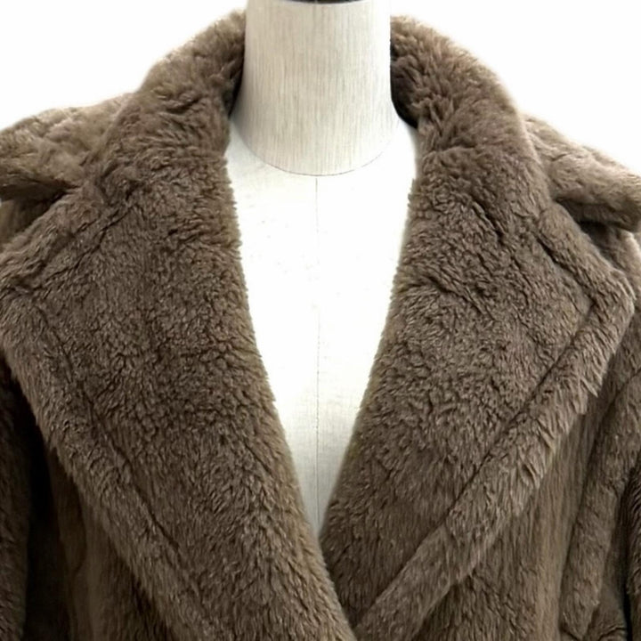 Excellent Max Mara coat Teddy Bear Icon Coat Logo button alpaca XS 101615136