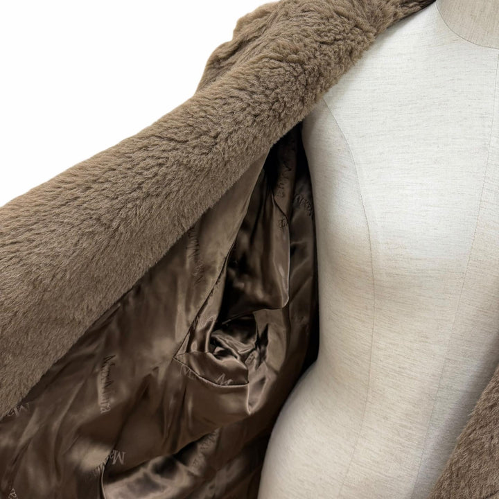 Excellent Max Mara coat Teddy Bear Icon Coat Logo button alpaca XS 101615136
