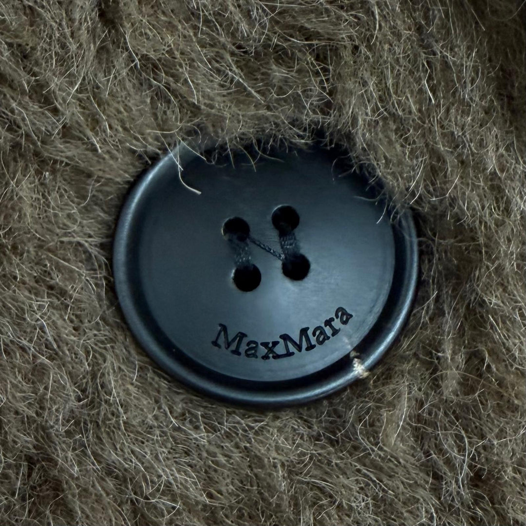 Excellent Max Mara coat Teddy Bear Icon Coat Logo button alpaca XS 101615136