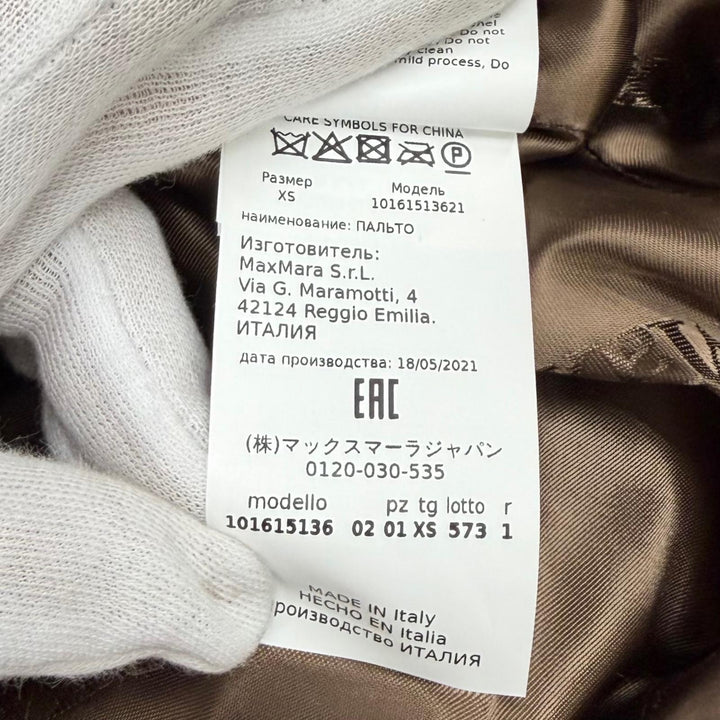 Excellent Max Mara coat Teddy Bear Icon Coat Logo button alpaca XS 101615136