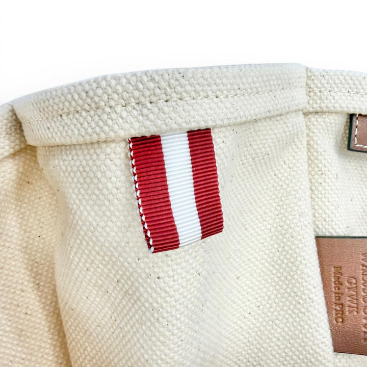 Excellent BALLY Tote Bag AKELEI Large logo leather patch canvas Ivory system