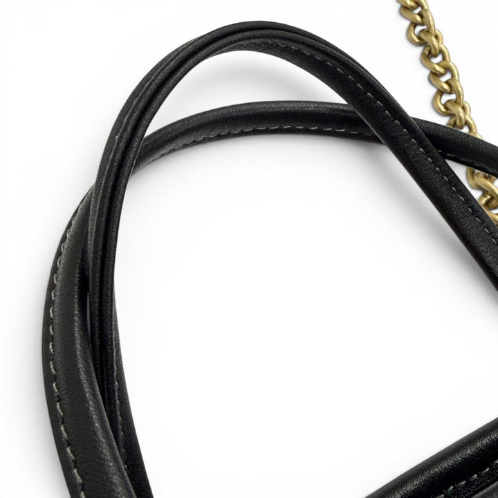 Excellent COACH Shoulder Bag Safari Tote Bag Turn lock Chain black CW643