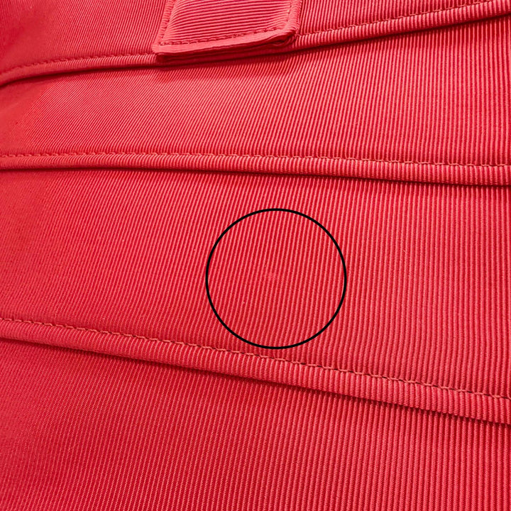 Excellent FERRAGAMO Tote Bag Front logo, leather accents, grosgrain Red 213986