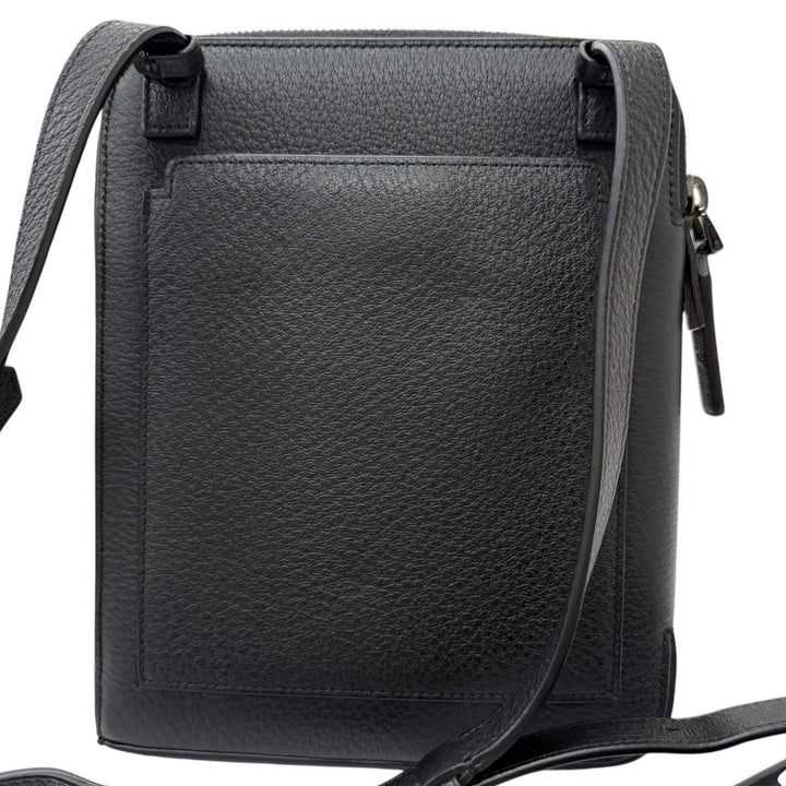 Great John Lobb Shoulder Bag Logo embossed cross sling bag black