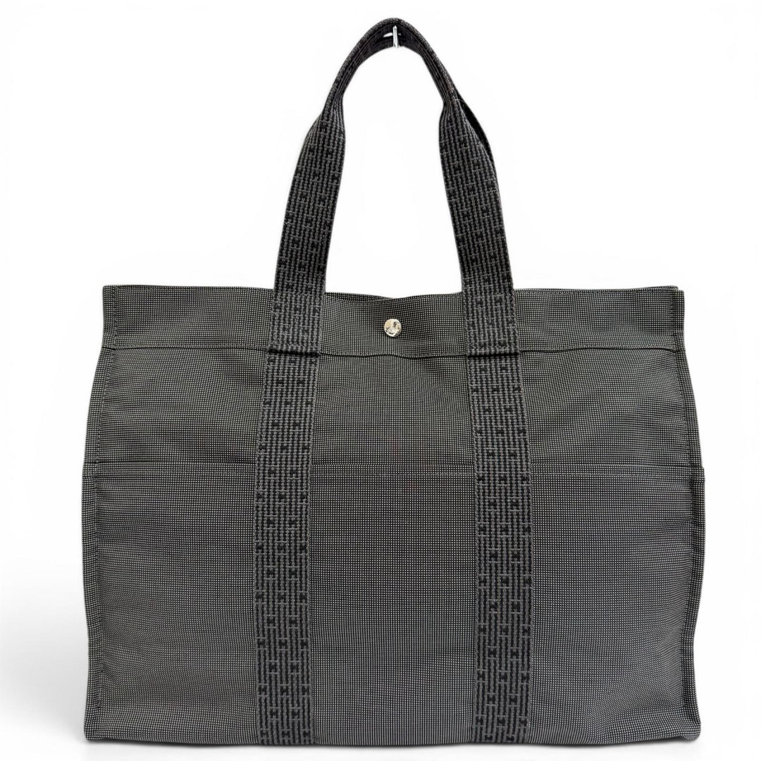 Excellent HERMES Tote Bag Her Line GM Tote Bag Large canvas tote bag/boston bag