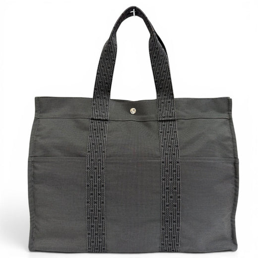 Excellent HERMES Tote Bag Her Line GM Tote Bag Large canvas tote bag/boston bag