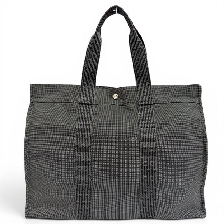 Excellent HERMES Tote Bag Her Line GM Tote Bag Large canvas tote bag/boston bag