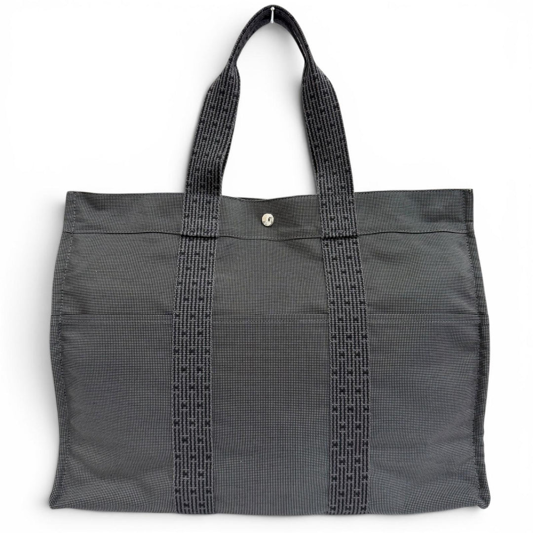 Excellent HERMES Tote Bag Her Line GM Tote Bag Large canvas tote bag/boston bag