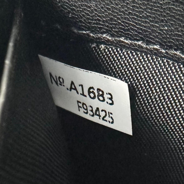 Pristine COACH Purse Signature Double Zip Travel Organizer black leather F93425