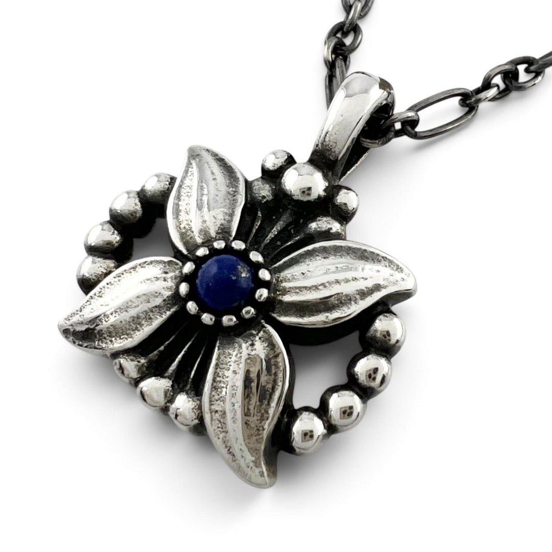 Excellent Georg Jensen Necklace 1998 Year Pendant Silver SV925 Women