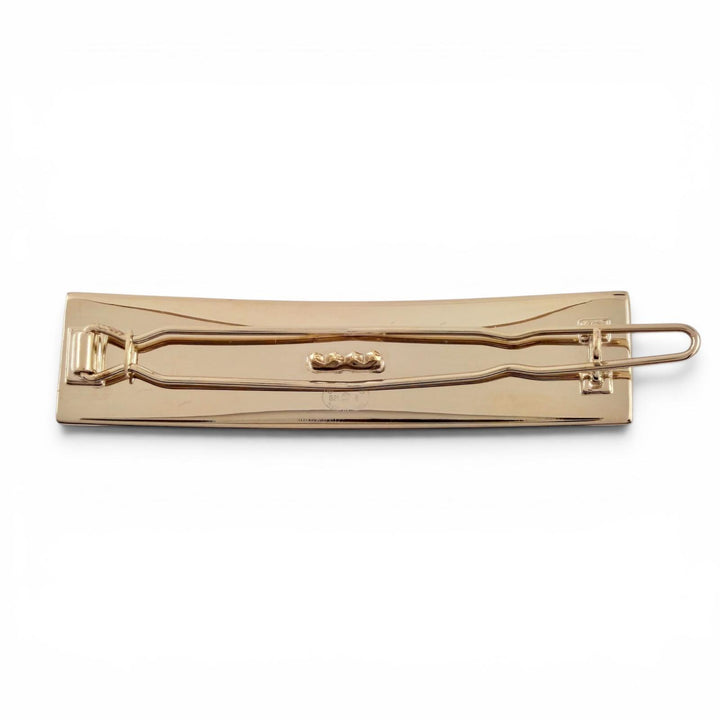Excellent CHANEL Valletta Logo barrette hair clip hair accessory hair clip B21B