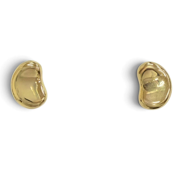 Great TIFFANY&Co. Pierce Bean Design Pierce Yellow Gold 750 Women