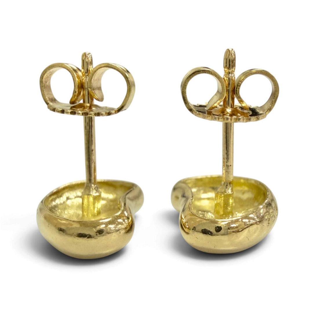 Great TIFFANY&Co. Pierce Bean Design Pierce Yellow Gold 750 Women