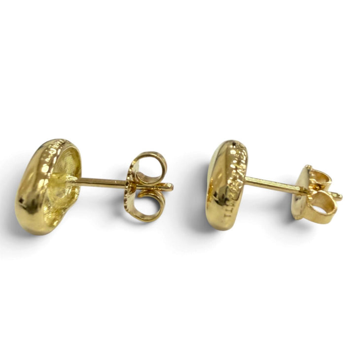 Great TIFFANY&Co. Pierce Bean Design Pierce Yellow Gold 750 Women