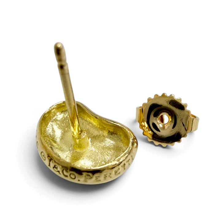 Great TIFFANY&Co. Pierce Bean Design Pierce Yellow Gold 750 Women