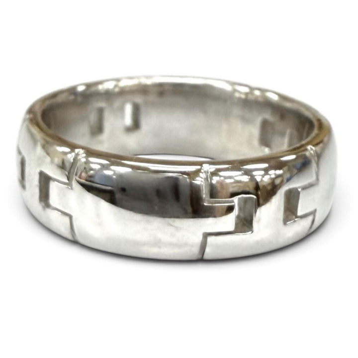 Great HERMES Ring ring Hercules Petit Model White gold AU750(WG) Women 48
