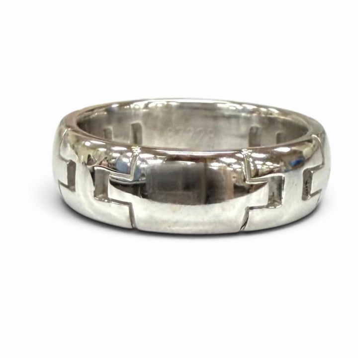Great HERMES Ring ring Hercules Petit Model White gold AU750(WG) Women 48