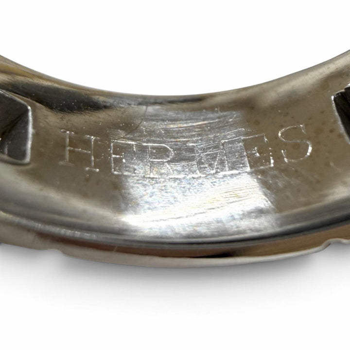 Great HERMES Ring ring Hercules Petit Model White gold AU750(WG) Women 48