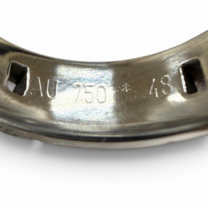 Great HERMES Ring ring Hercules Petit Model White gold AU750(WG) Women 48