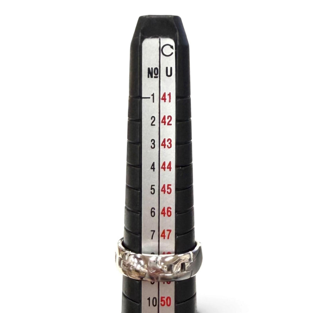 Great HERMES Ring ring Hercules Petit Model White gold AU750(WG) Women 48