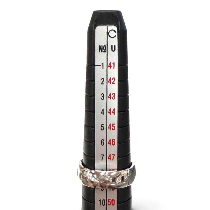 Great HERMES Ring ring Hercules Petit Model White gold AU750(WG) Women 48