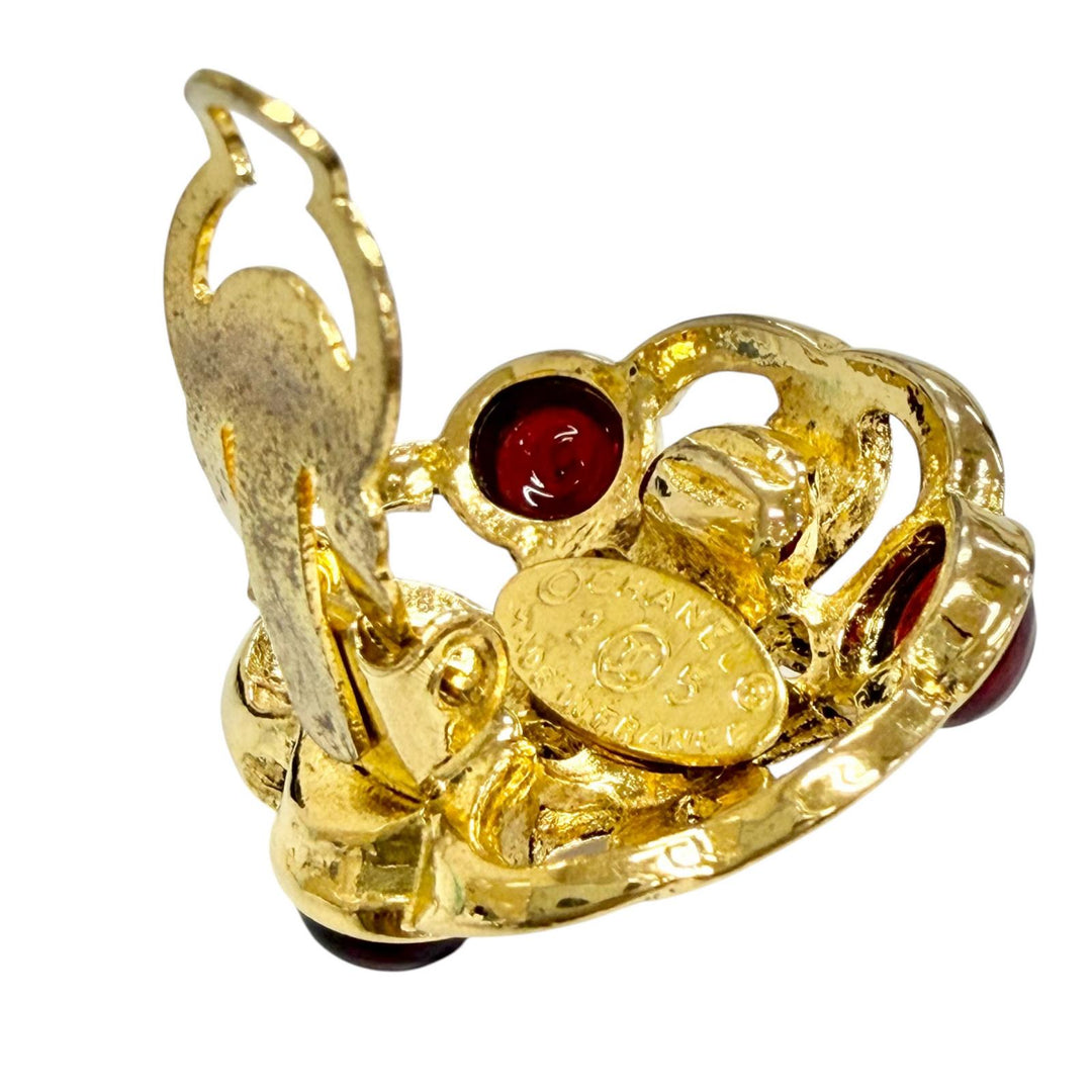 Great CHANEL Earring Gripoa COCO Mark Earrings (for both ears) gold ー Women 25