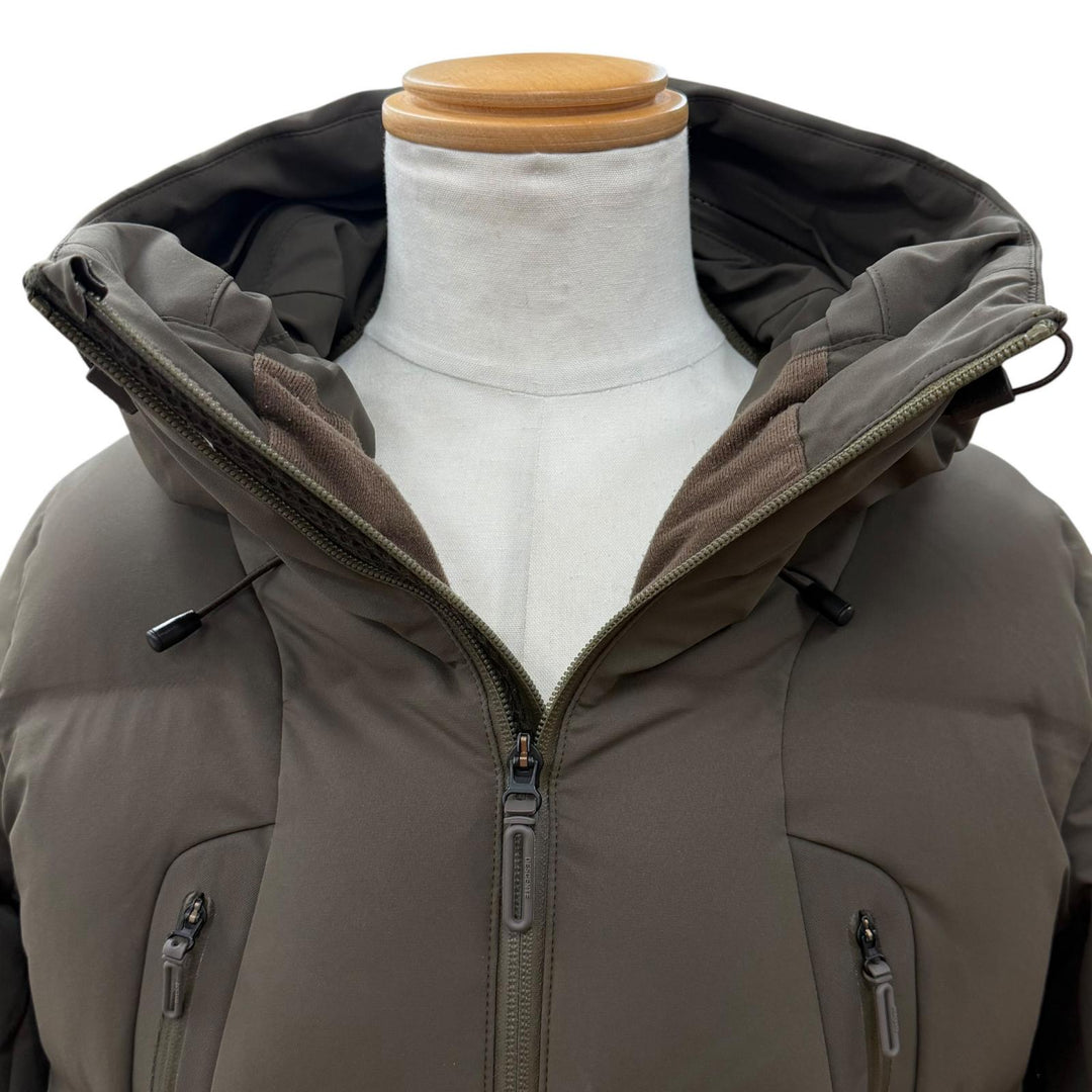 Great DESCENTE Down jacket Mountaineer khaki polyester mens L DAMUGK30U