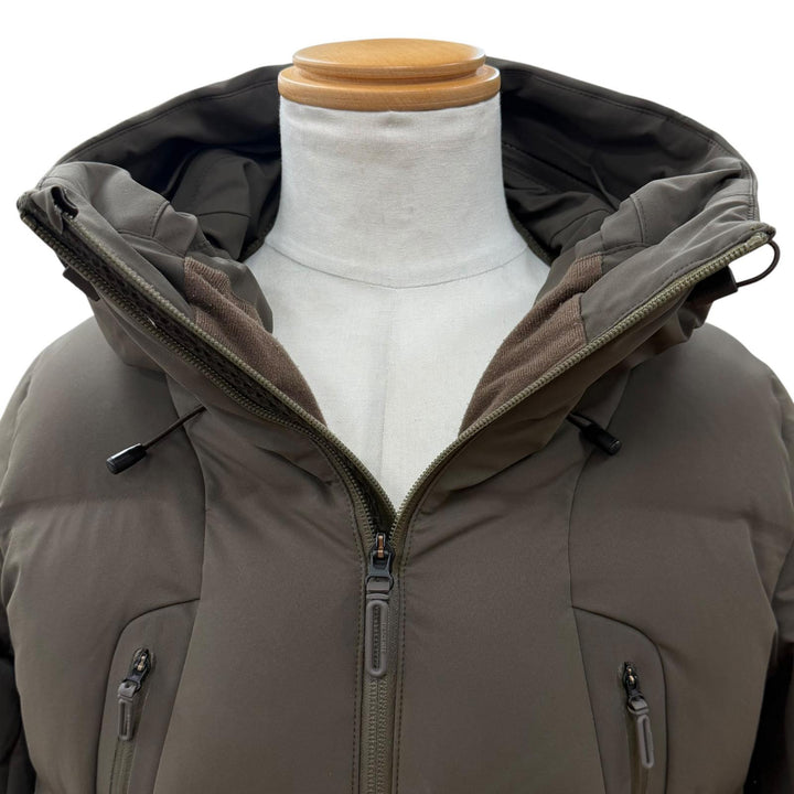 Great DESCENTE Down jacket Mountaineer khaki polyester mens L DAMUGK30U