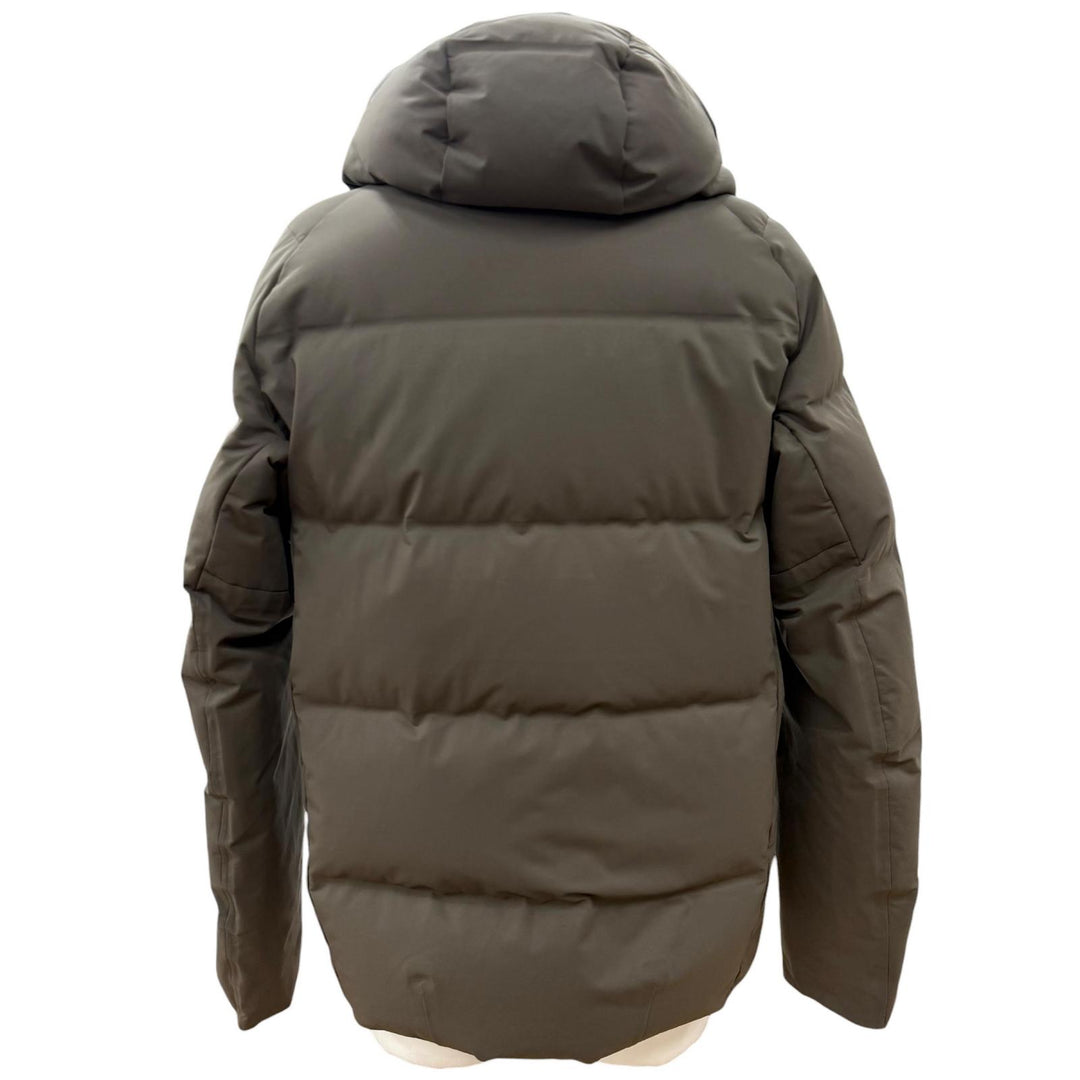 Great DESCENTE Down jacket Mountaineer khaki polyester mens L DAMUGK30U