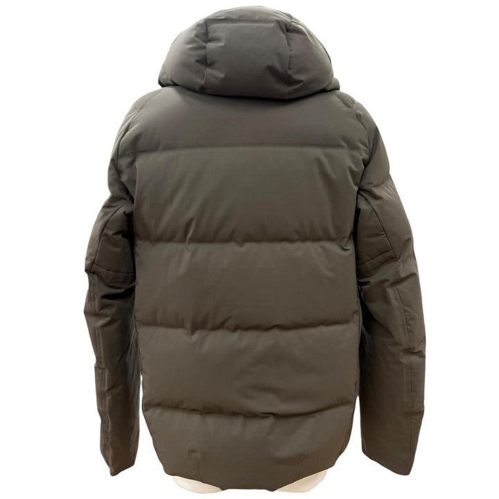 Great DESCENTE Down jacket Mountaineer khaki polyester mens L DAMUGK30U