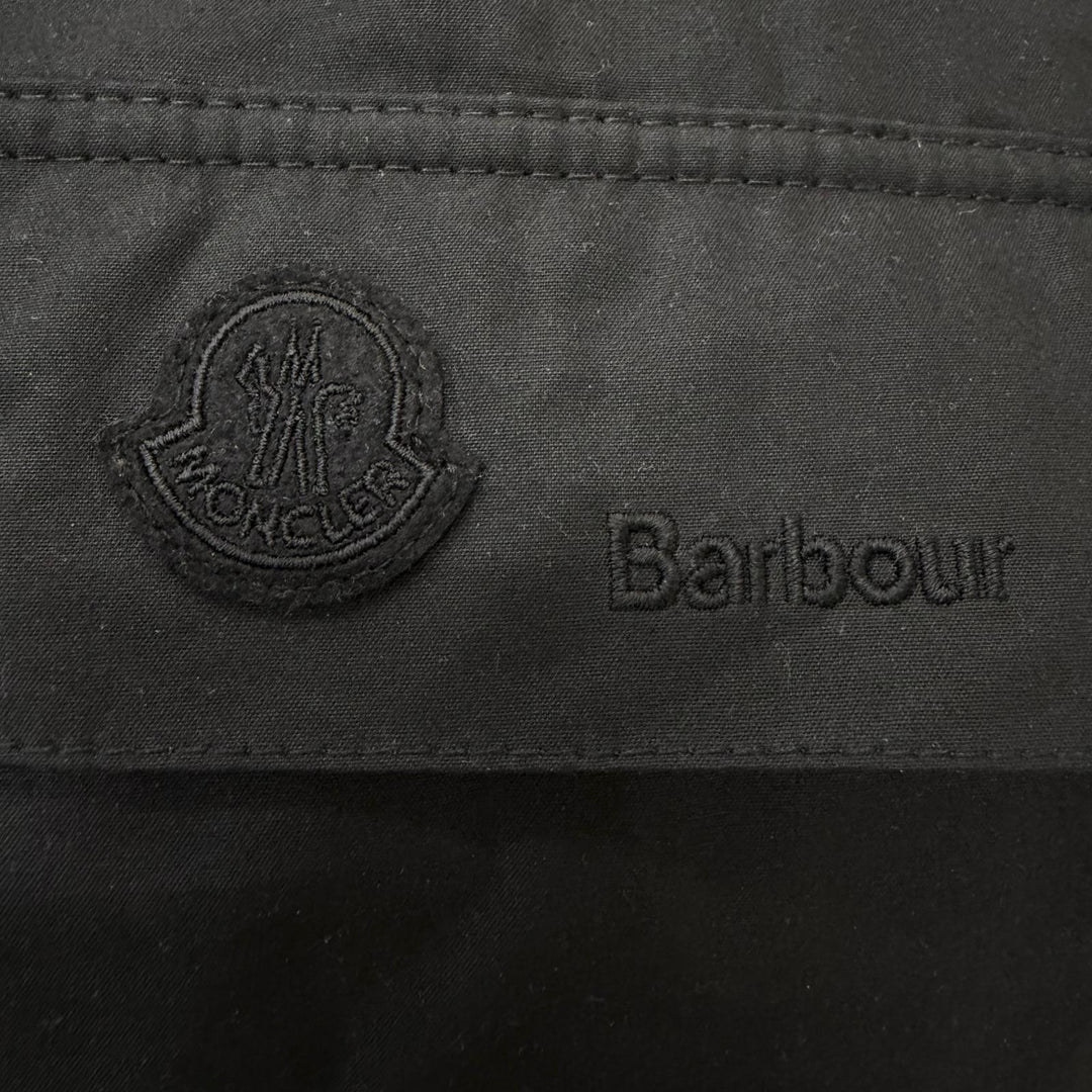 Excellent MONCLER GENIUS 2 Barbour Coverall WIGHT Down-lined, waxed jacket