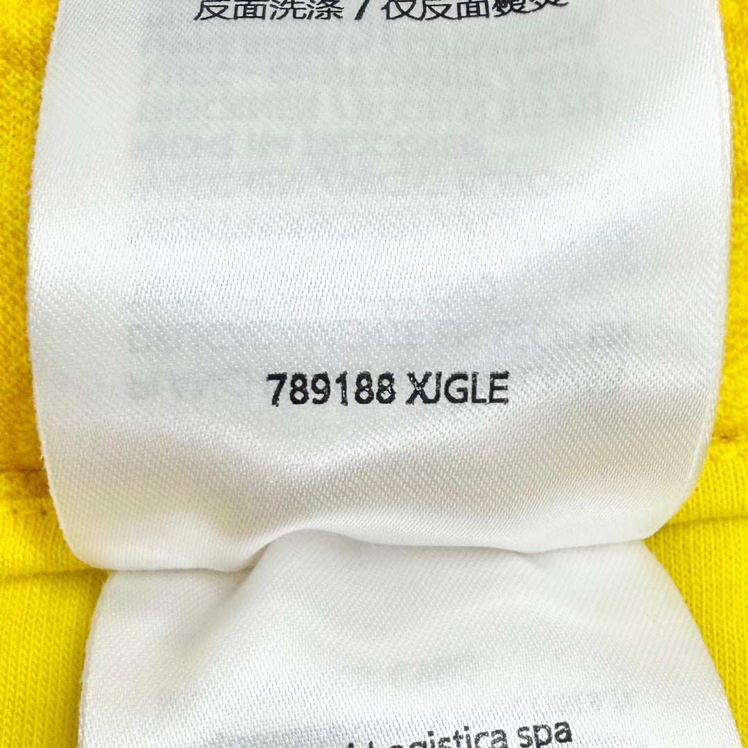 Pristine GUCCI Shorts GG pattern web stripe yellow polyester Women M 789188