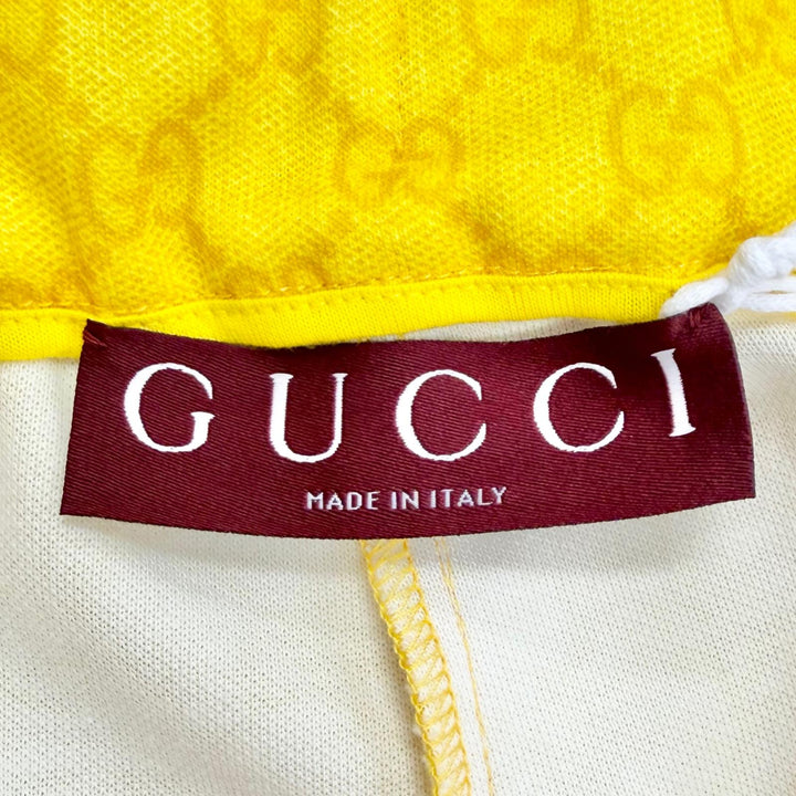 Pristine GUCCI Shorts GG pattern web stripe yellow polyester Women M 789188
