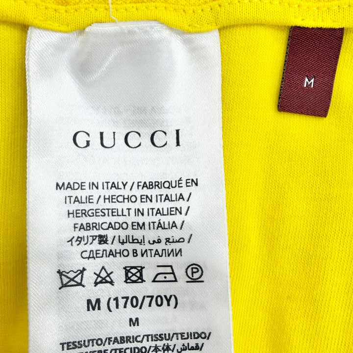 Pristine GUCCI Shorts GG pattern web stripe yellow polyester Women M 789188
