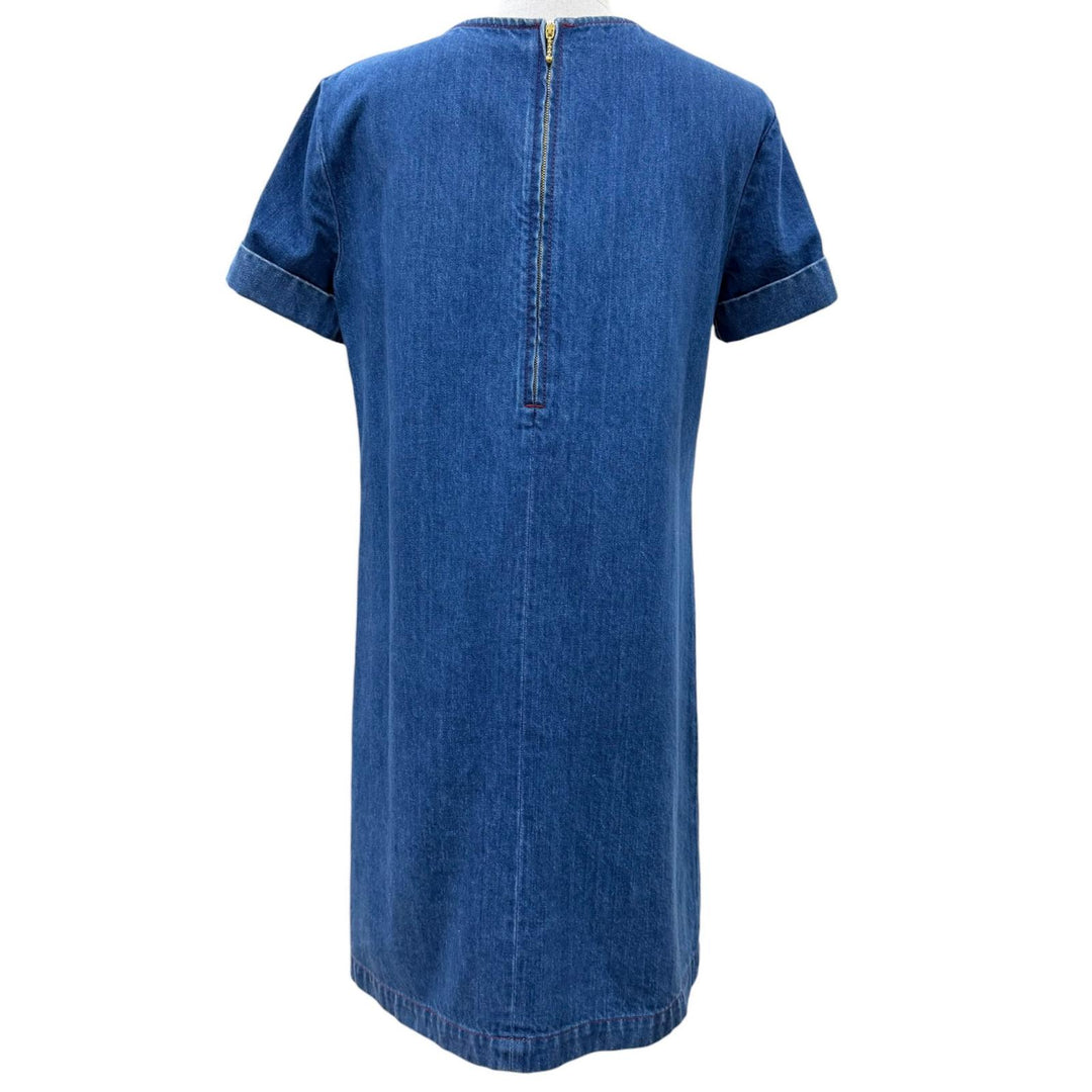 Pristine GUCCI one piece Web stripe denim GG button short sleeve 40 678827