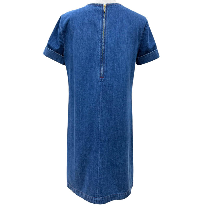 Pristine GUCCI one piece Web stripe denim GG button short sleeve 40 678827