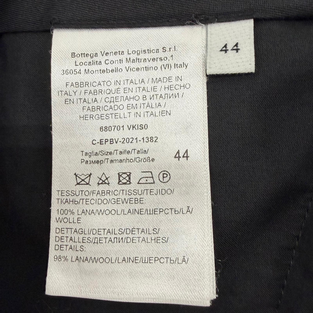 Excellent BOTTEGAVENETA Pants slacks black wool mens 44 680701