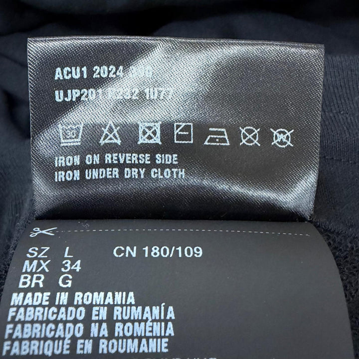 Great PRADA two-piece set Re-Nylon triangle logo black cotton mens UJL19A/UJP201