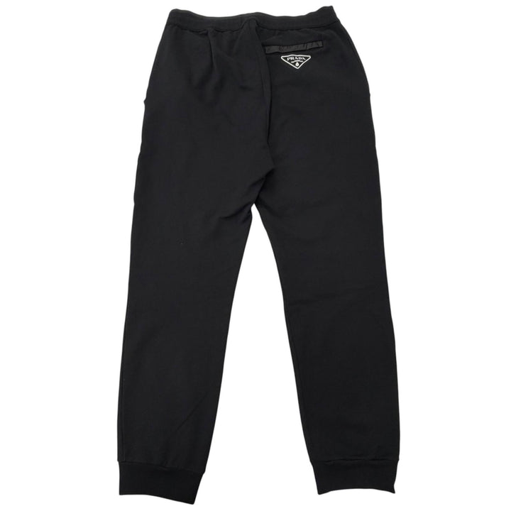 Great PRADA two-piece set Re-Nylon triangle logo black cotton mens UJL19A/UJP201