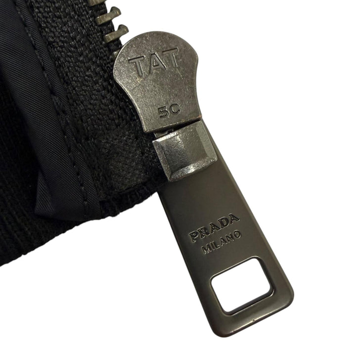 Great PRADA two-piece set Re-Nylon triangle logo black cotton mens UJL19A/UJP201