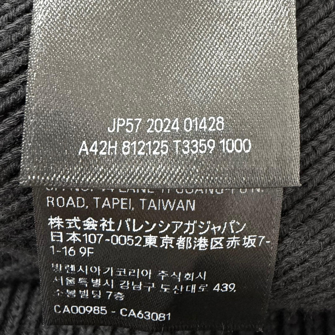 Excellent BALENCIAGA sweater Oversized ribbed knit black cotton mens XS 812125