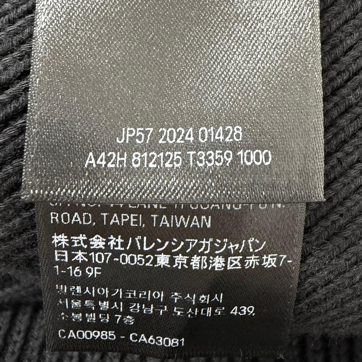 Excellent BALENCIAGA sweater Oversized ribbed knit black cotton mens XS 812125