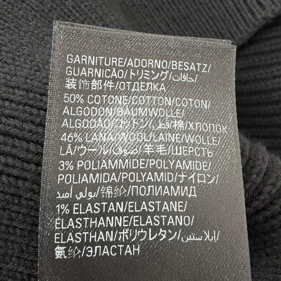Excellent BALENCIAGA sweater Oversized ribbed knit black cotton mens XS 812125