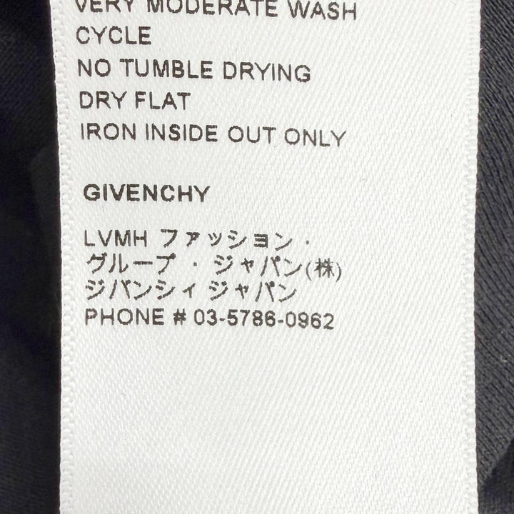 Excellent GIVENCHY Short sleeve T-shirt Logo lace detail black M BW709T3Z7Z